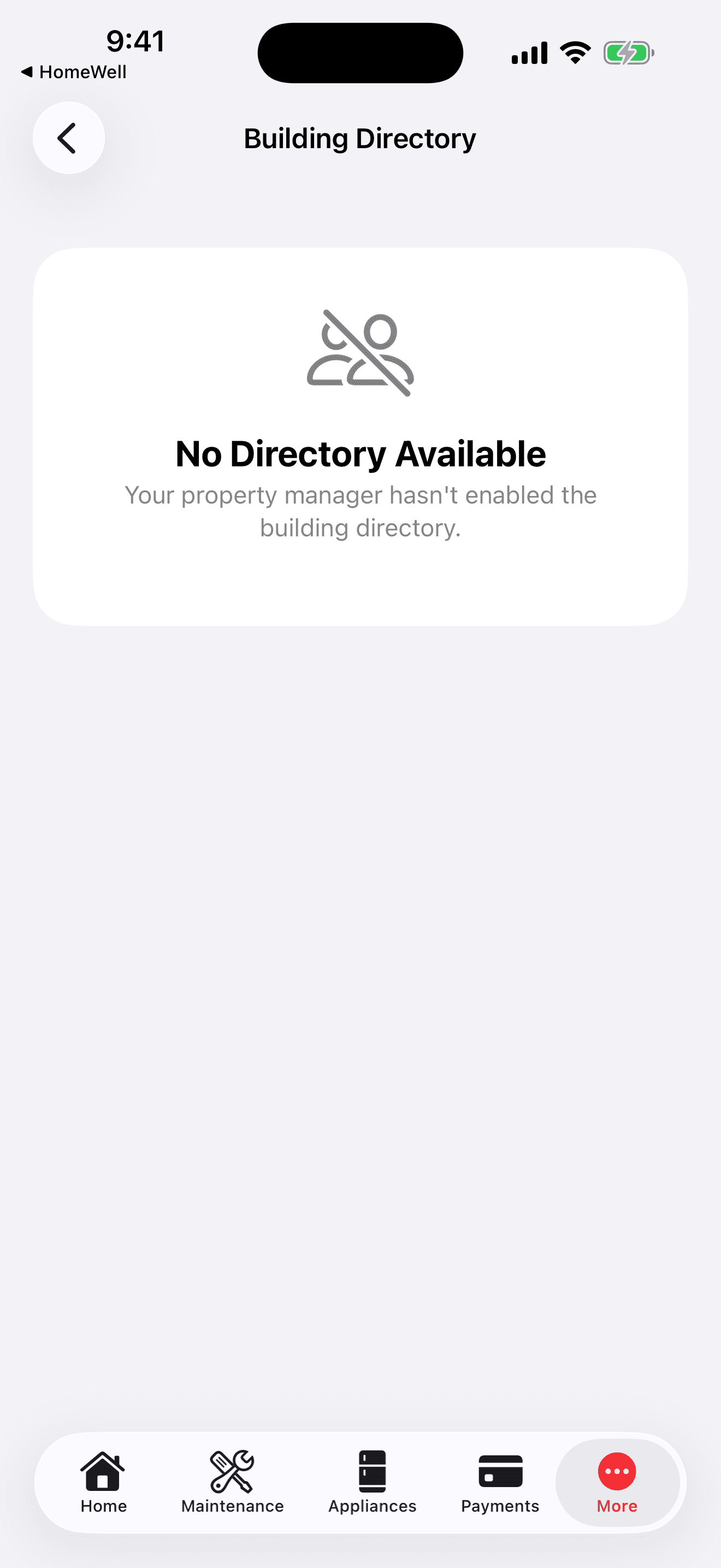 HomeWell Tenant mobile neighbor directory